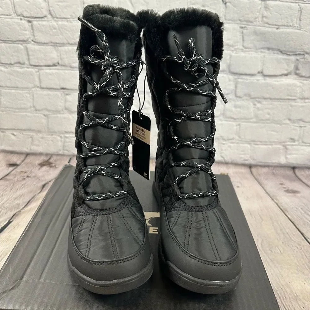 Sorel Whitney II Tall Lace Up Boot Waterproof & Insulated Black 6.5 NEW - Picture 2 of 9